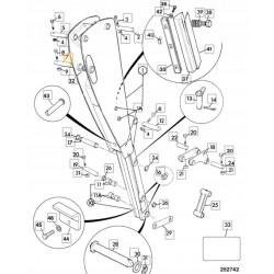 Sworzeń łączenia ramion JCB 3CX 4CX 811/50372