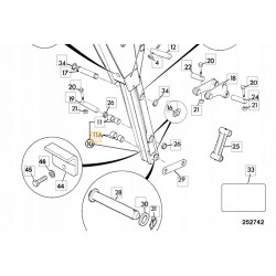 Tuleja ramienia, łącznika JCB 3CX 4CX 809/00176