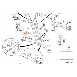 Tuleja ramienia, łącznika tył JCB 3CX 4CX 809/00125