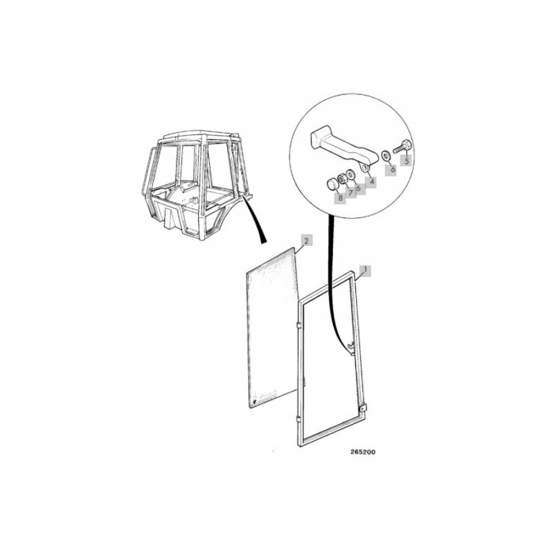 SZYBA BOCZNA LEWA JCB 4CX 827/30445